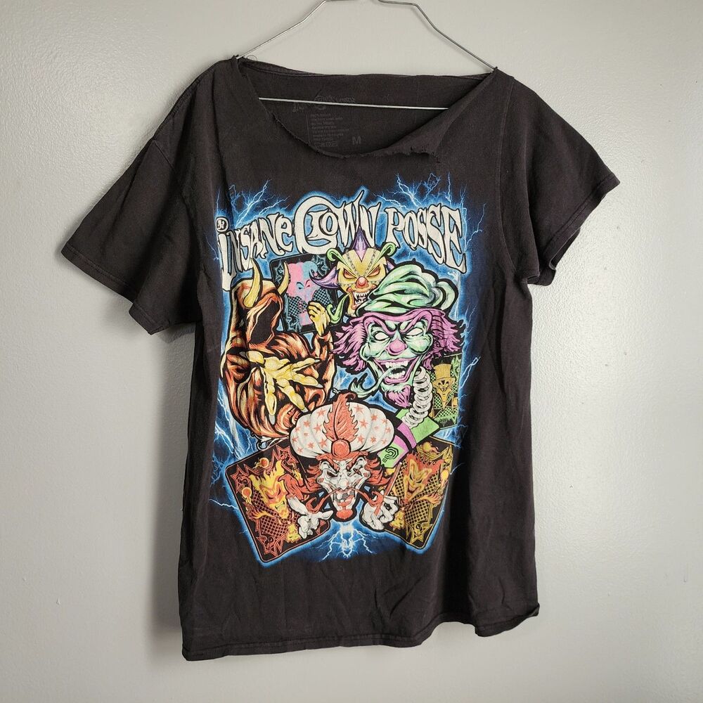 Insane Clown Posse Thrash T-shirt Off-Black Womens Size M Stretch Short-sleeve